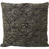 DRW Cuscino quadrato in jacquard a 2 lati con cerniera disegno zebra in bianco e nero 45x45cm