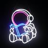 Nordstylee Astronauta Book Neon Sign for Kids Room Game Room - Arte da parete LED a tema spaziale per libreria, regalo per lettori di topi di biblioteca