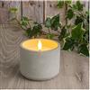Ideen mit Herz Candela LED in cera vera | in contenitore decorativo in cemento | alimentata a batteria | funzione timer: 6 ore ACCESA | 18 ore SPENTA | (rotonda)