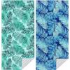 Woplagyreat Telo Mare Microfibra Asciugamano Piscina Grande Teli Uomo Tema Donna Spiaggia Beach Towel Accessori 180 * 80cm Foglia verde/Foglia blu