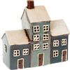 Shudehill Giftware Village Pottery - Portacandela a 3 casette, colore: Grigio/Navy