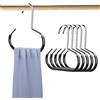 AABDTYYD 6 Pezzi Porta Sciarpe,Porta Cinture da Armadio,Ganci per Cravatte Antiscivolo,Porta Cappelli in Metallo,Organizer per Armadio per Sciarpe,Cappelli,Cravatte,Cinture (Nero)