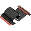 LINKUP - AVA5 Cavo Riser PCIE 5.0 | Pronto per RTX5090 RX9070 GPU | Velocità x16 128GB/s | Compatibile con PCIE 4.0 | Progettato per ITX | Dritto Singolo Inverso, Nero 27cm (Lunghezza totale 31.5cm)