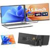 siaviala Monitor Portatile Da 15,6", Doppio Schermo PC Portatile FHD 1080P IPS, Schermo Portatile da Viaggio Staccabile Adatto a Computer Portatili Da 13-17,3" per Windows/Mac/Android/Switch/PS5