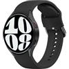 Amzpas Cinturino per Samsung Watch 6 40mm 44mm, 20mm Cinturino Sportivo in Silicone per Samsung Galaxy Watch 6 Classic 43mm 47mm (Nero)