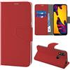Newtop Cover Compatibile per Huawei P Smart/+/Z/2020, HQ Lateral Custodia Libro Flip Magnetica Portafoglio Simil Pelle Stand (per P Smart +, Rosso)