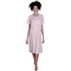 Leo Corsetteria Camicia da Notte Donna Manica Corta Tutta Aperta con Bottoni Taglia XL Colore Azzurro