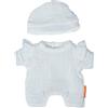 Miniland - Vestiti per Bambola da 21 cm, Accessorio di Abbigliamento per Bambole, Pigiama con Cappello (Bianco)