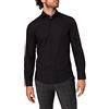Seidensticker Slim Fit Langarm Popeline Camicia, Nero, 40 EU Uomo
