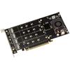 KALEA-INFORMATIQUE Scheda controller M2 PCIe x16 per 4 SSD M.2 NVMe M Key con chipset PLX8747 - Larghezza di banda 128GB Max 16000MB/s