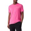 Champion Legacy Neon Spray Contrast Logo S/S T-Shirt, Rosa Fucsia, L Uomo