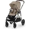CYBEX Passeggino Gold GAZELLE S, dalla nascita a circa 4 anni, max. 22 kg (modalità singola) / 2x 22 kg (modalità duo), sistema all-in-1 con 20+ configurazioni, Beige mandorla