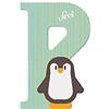 Sevi 83016 - Lettera P pinguino, multicolore, circa 10 x 7,5 cm