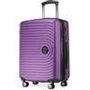 HAUPTSTADTKOFFER Mitte - Bagaglio a Mano 55x40x23, TSA, 4 Ruote, Valigia da Viaggio, Valigia Rigida, Valigia con Rotelle, Valigia Bagaglio a Mano, Melanzana