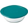 Pyrex - Recipiente rotondo per conservare gli alimenti, con coperchio, in vetro, 1 L 2.3L