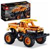 LEGO Technic Monster Jam El Toro Loco, Set 2 in 1, Camion Giocattolo da Costruire che si Trasforma in Macchina, Giochi per Bambini e Bambine da 7 Anni in su, Veicolo con Funzione Pull-Back 42135