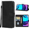 Generico Compatibile con Motorola Moto E20 / XT-2155 XT2155-1 XT2155-3 / E30 XT2159-1 -2-3 -4 / Moto E40 Custodia COVER STAND flip LIBRO gel PORTAFOGLIO magnetica protezione eco pelle porta carte (Nero)