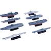 Colcolo 8Pcs Modello di Giocattolo 4D Assemblato Modello di Nave Playset Collezione Simulazione di Nave Portaerei Giocattolo