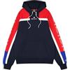 Champion Legacy Retro Sport (220331) -Soft Compact Poly Fleece Felpa con Cappuccio, Blu Marino/Vermiglione (NNY/CRD/Wht), S Uomo