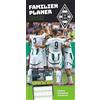 N NEUMANNVERLAGE - Borussia Mönchengladbach 2025 - Timer per tifosi, 22 x 45 cm, con 5 colonne e motivi delle stelle, calendario dei fan con punti salienti di calcio e calendario tedesco