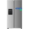 GEDTECH Frigorifero americano GSBSA513IX Side by Side 513L - Distributore di acqua e macchina automatica per cubetti di ghiaccio - Acciaio inossidabile
