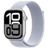 APPLE WATCH SERIES 10 SERIE 10 GPS + CELLULAR 46MM CASSA IN ALLUMINIO COLOR ARGENTO CON BLU TEMPESTA SPORT LOOP