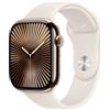 APPLE WATCH SERIES 10 SERIE 10 GPS + CELLULAR 46MM CASSA IN TITANIO COLOR ORO CON GALASSIA SPORT BAND - M/L