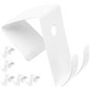 Your Day Mate Ganci per finestre da appendere, 6 pezzi, bianchi, in metallo, ganci decorativi per ante con spessore da 12 a 17 mm, ganci per porte senza incollaggio e foratura, clip per finestre per luci fiabesche