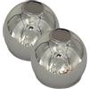Lichthandel Hoch Set di 2 lampade a sfera E14 in vetro di ricambio, diametro 9 cm, per lampada a sospensione, lampada da tavolo e plafoniera - adatto a LED - paralume in vetro Smoke per lampada
