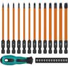 EFUTURETIME Set Cacciaviti Torx Lunghi 150mm, T5 T6 T7 T8 T9 T10 T15 T20 T25 T27 T30 T35 T40, 13 Pezzi Punte Torx Lunghe con Avvitatore Manuale, Acciaio Legato S2