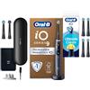 Oral-B Spazzolino Elettrico Ricaricabile iO 9 Nero, 3 Testine+ Testine di Ricambio iO Series Ultimate Clean Nere, Nero + 7 Testine