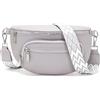 Sasrymnl Borsa Donna Elegante Grigio chiaro con Borsa Tracolla e Marsupio stile Borsetta Ragazza Borsa a Spalla