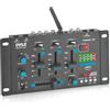 Pyle Mixer DJ Wireless, Mixer Audio Bluetooth 3 Canali, Talkover Microfono, Lettore USB, RCA Phono/Linea, Ingresso Microfono, Console DJ, Jack Cuffie