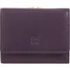 DUDU Portafoglio Donna Piccolo in Pelle RFID con Portamonete a Clic Clac Compatto 6 Porta Carte Tessere Deep purple
