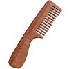 ANCIENTIMPEX Pettine a denti larghi in legno di neem con manico per capelli spessi, pettine a denti larghi, biologico e naturale