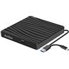 Antika Masterizzatore DVD CD TypeC Externo Unità DVD Esterna USB 3.0 DVD-R CD-RW Lettore CD DVD Esterno Portatile External Disc per Laptop Desktop PC Macbook Air/Pro con Mac/OS/XP/Win10/Win11/Win8