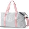 SEAFEW 40x20x25 Ryanair Borsa da Viaggio Bagaglio a Mano Borsone da Viaggio Espandibile Borsa Palestra Borsone Palestra Valigia Borsa da Weekend Borsone Valigia Borsa a Mano, Rosa grigio