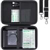 Khanka Custodia Rigida per Fujifilm Instax Wide EVO 2 in 1 Fotocamera,Nero | Protezione da Urti, Materiale EVA, Struttura Rigida, Resistente all'Acqua, Tracolla, Chiusura con Cerniera, Solo Custodia