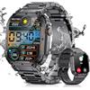 ESFOE Orologio Smartwatch Uomo,1,96'' Orologio Uomo Sportivo Contapassi Pressione Sanguigna Cardiofrequenzimetro,IP68 Smartwatch Android IOS