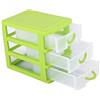 Wakects Contenitore Impilabile in Plastica con Cassettiera Estraibile per Camera da Letto, Armadio, Scaffali per Organizzare Vestiti, Scarpe, Accessori(3 Layers of Green)