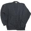 McLaughlin's Irish Shop Cardigan Irlandese Aran 100% Lana Merino da Uomo Made in Ireland (Carbone, M)