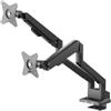 goobay Supporto doppio monitor con molla a gas per monitor da 17 a 32 pollici (4
