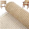 SUNOYA Rattan Naturale Rotolo, Larghezza Fettuccia Rattan, Rattan Rotolo Fettuccia Rattan Intrecciato, Paglia Di Vienna Al Metro per Riparazione Di Sedie Decorazione Mobili Artigianato Fai Da Te (40x100cm)