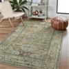 GENIMO - Tappeto Vintage 120x170cm - Antiscivolo, Lavabile, Con Pelo Corto - Per Soggiorno, Camera da Letto, Cucina - Salvia