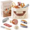 ROBOTIME Set di Alimenti in Legno da Tagliare, Montessori, 3+