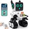 okk Robot giocattolo intelligente interattivo, telecomandato e controllato tramite app per bambini, con controllo tramite tocco e suono, registrazione, riproduzione di musica, banca dei soldi integrata