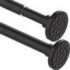 Aiitomg Bastone per Tenda a Pressione Asta Tenda Telescopica Bastone Tenda Doccia senza Foratura Estensibile con Molla, Nero(85-155cm Φ32 mm)