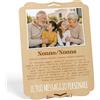 nagu® Regalo Nonno Nonna per Compleanno o Festa dei Nonni. Quadro Personalizzato con Foto. Biglietto Regalo in Legno 30 x 22 cm per Regali Personalizzati. Include lettere e numeri adesivi