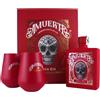 GIN AMUERTE COCA LEAF Gin Amuerte Red Coca Leaf Bottiglia Rossa 0,7 L + 2 BICCHIERI | GIFT BOX