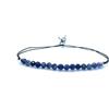 Eloboe essence Bracciale in filo sodalite pietra naturale 4mm di spessore argento sterling regolabile